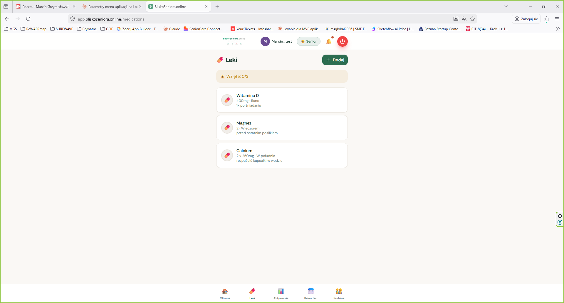 Lista leków seniora